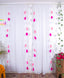 White Sheer Curtain with Pink and White Tassel Accents