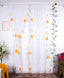 White Sheer Curtain with Yellow and White Tassel Details