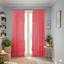 Soft Sheer Layered Window Curtains in Coral Pink