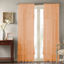 Soft Sheer Layered Window Curtains in Peach Orange